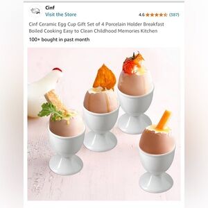 White Ceramic Egg Holders